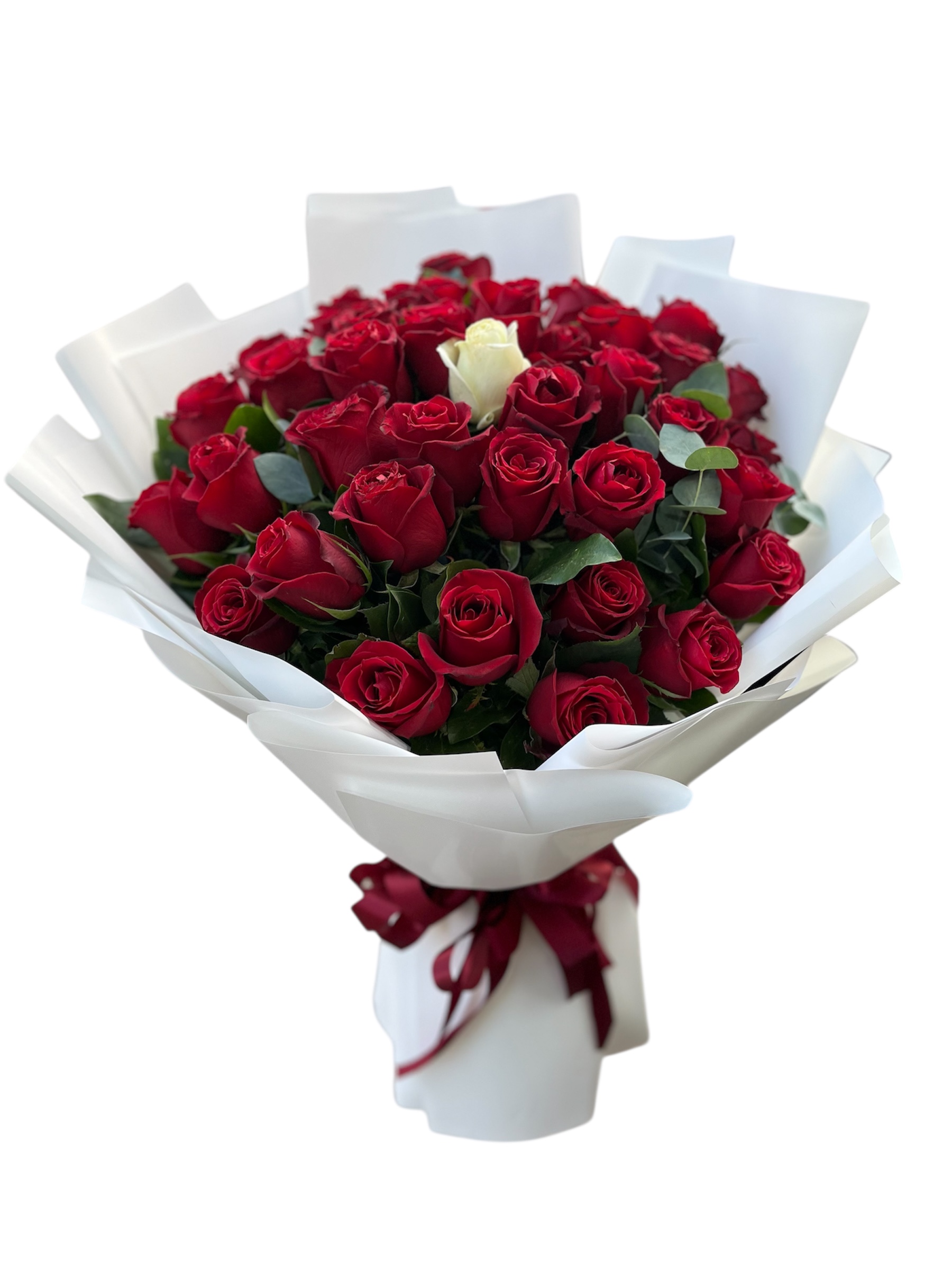 Şık tasarım 41’Li Kırmızı Gül Buketi