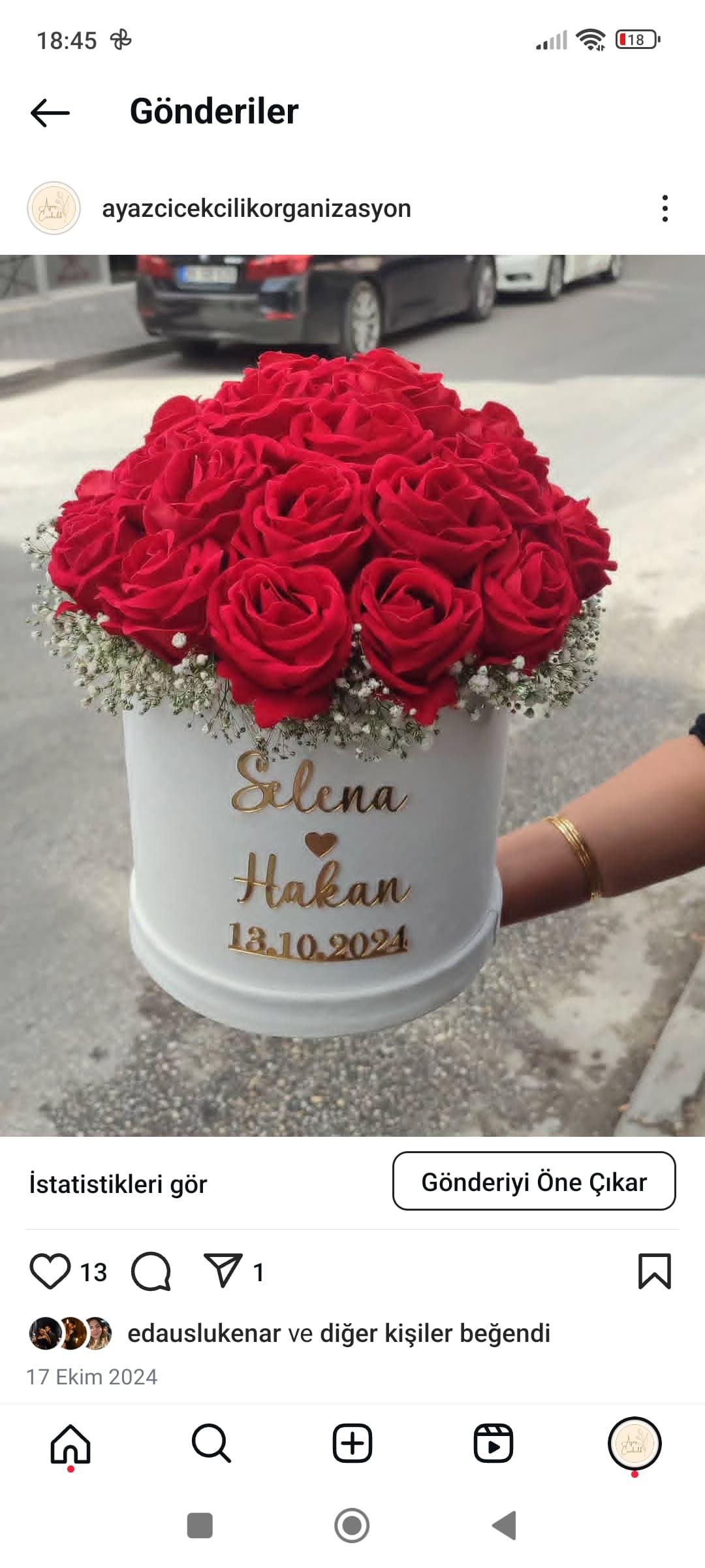 Kutuda Kırmızı Güller