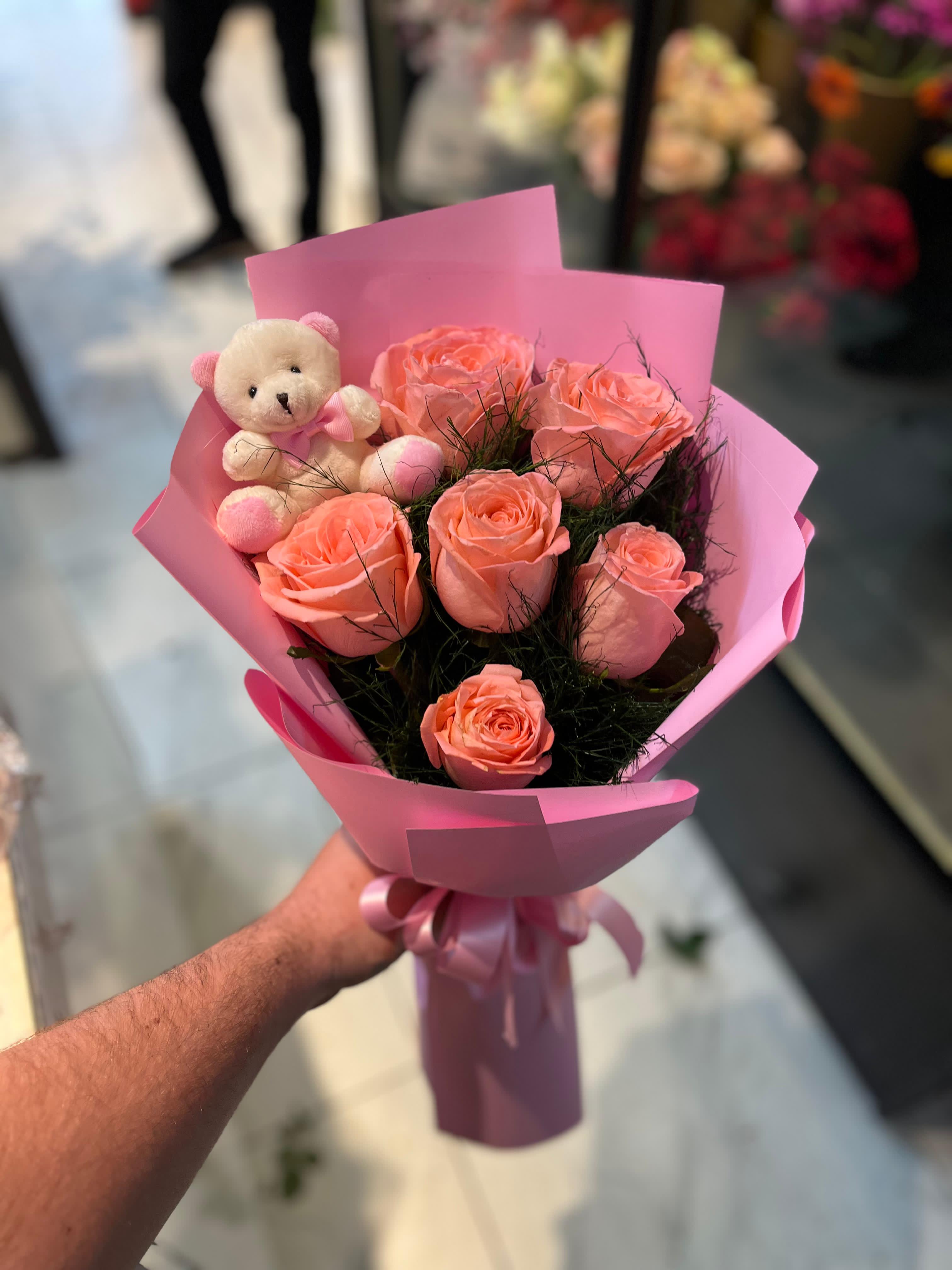 6'lı Pembe Gül Buketi