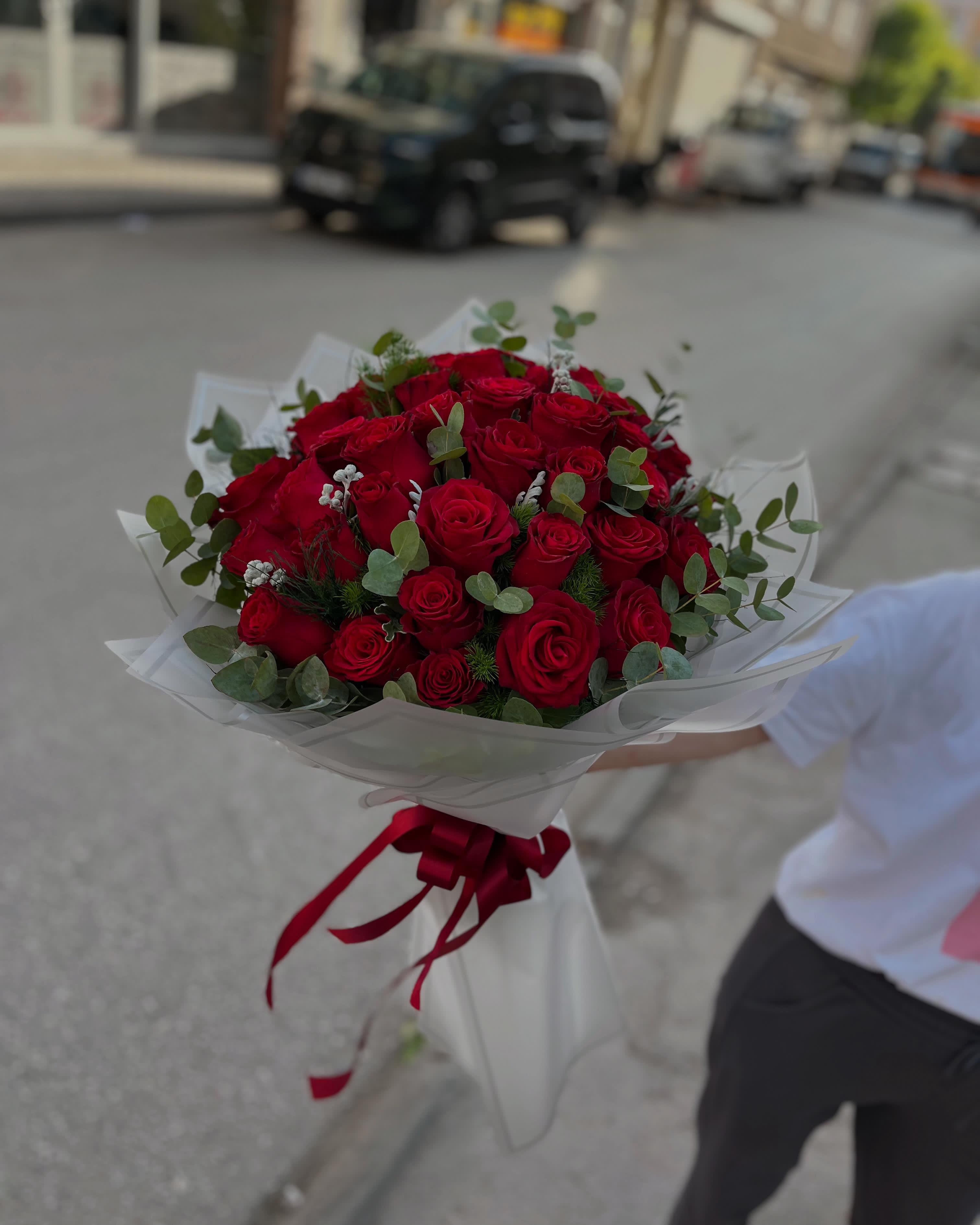 61 Adet Gül Kırmızı Buket
